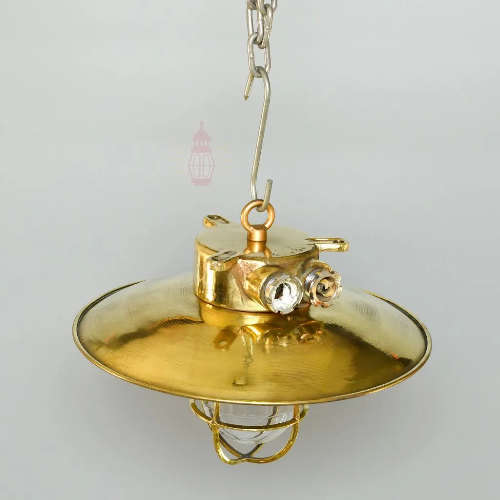 - SL 11845 2 Authentic Vintage Brass Cargo Pendant Light