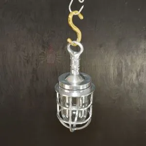 Authentic Vintage Aluminium Pendant Light – Nautical Hanging Salvage