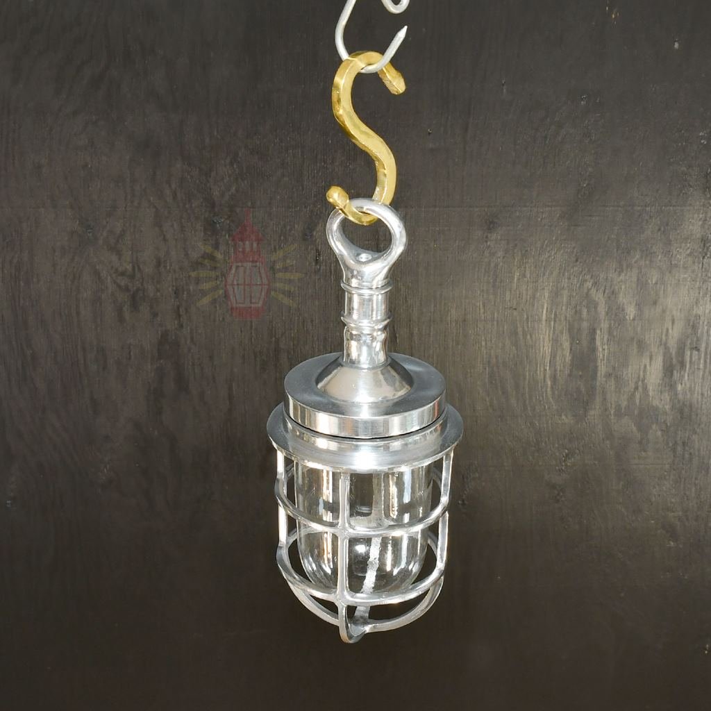 - SL 11851 1 Authentic Vintage Aluminium Pendant Light – Nautical Hanging Salvage