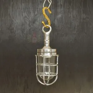 - SL 11851 2 Authentic Vintage Aluminium Pendant Light – Nautical Hanging Salvage