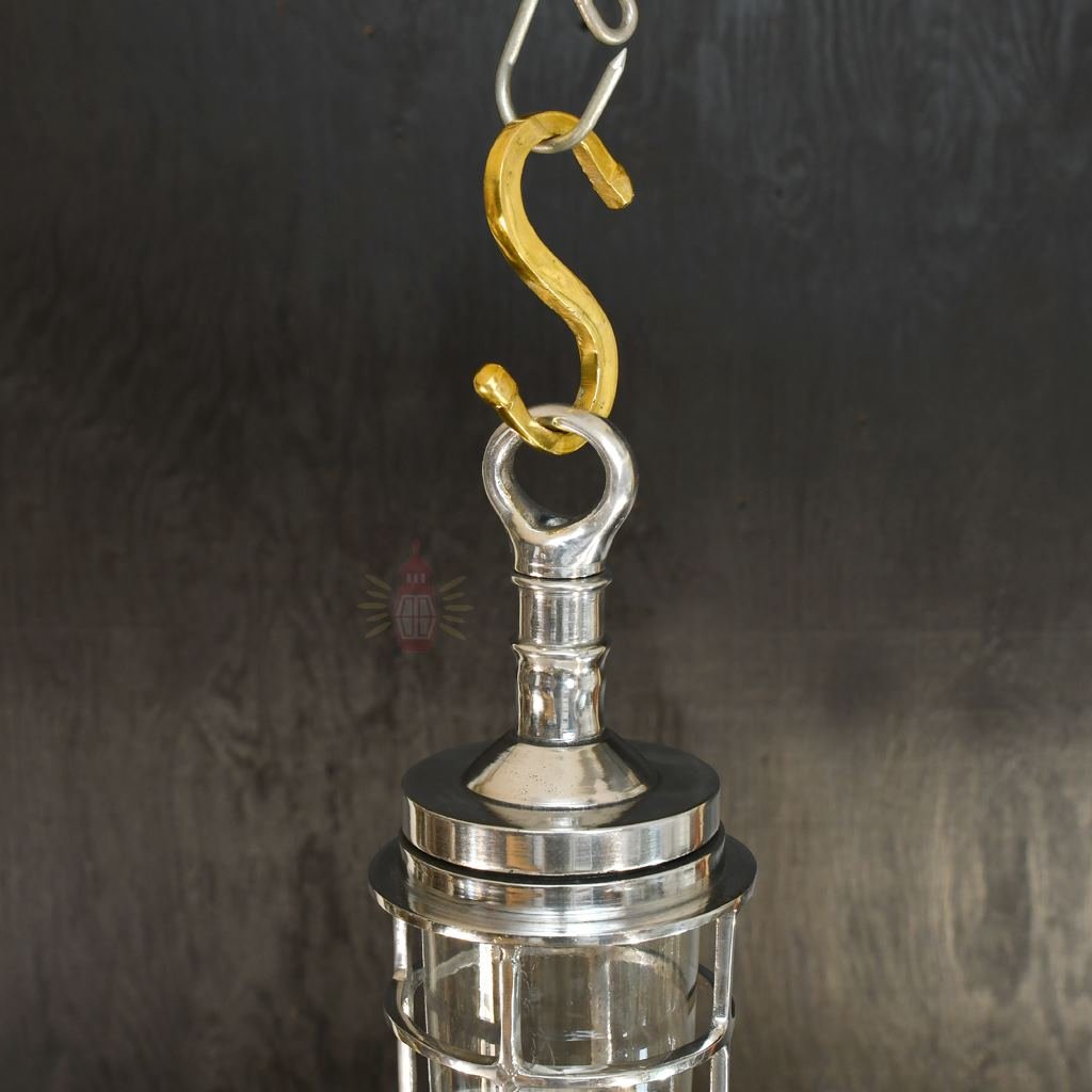 - SL 11851 4 Authentic Vintage Aluminium Pendant Light – Nautical Hanging Salvage