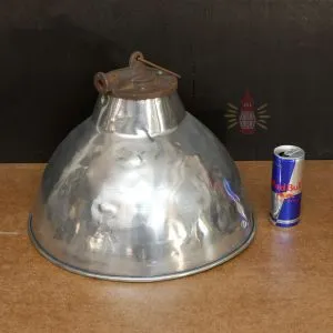 - SL 11859 2 Authentic Large Vintage Aluminium Nautical Cargo Pendant Light
