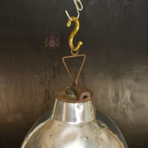 - SL 11859 4 Authentic Large Vintage Aluminium Nautical Cargo Pendant Light