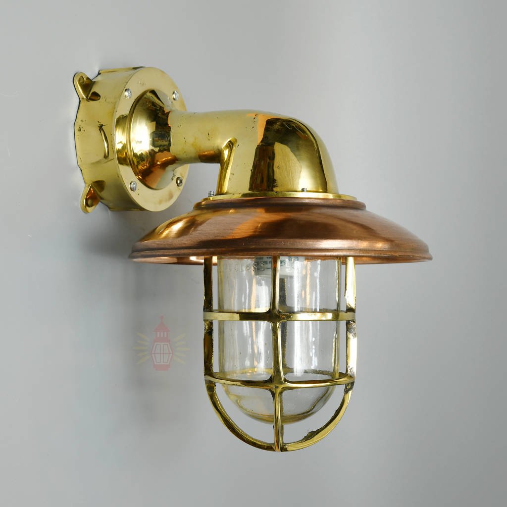 - SL 11864 1 Authentic Polished Brass 90 Degree Passageway Light – Nautical Wall Lamp