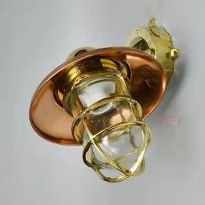 Authentic Polished Brass 90 Degree Passageway Light – Nautical Wall Lamp