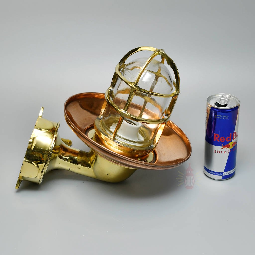 - SL 11864 6 Authentic Polished Brass 90 Degree Passageway Light – Nautical Wall Lamp