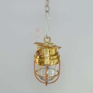 Authentic Polished Brass Passageway Light – Vintage Nautical Wall Lamp