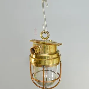 Authentic Polished Brass Passageway Light – Vintage Nautical Wall Lamp