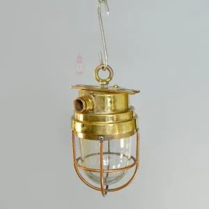 Authentic Polished Brass Passageway Light – Vintage Nautical Wall Lamp