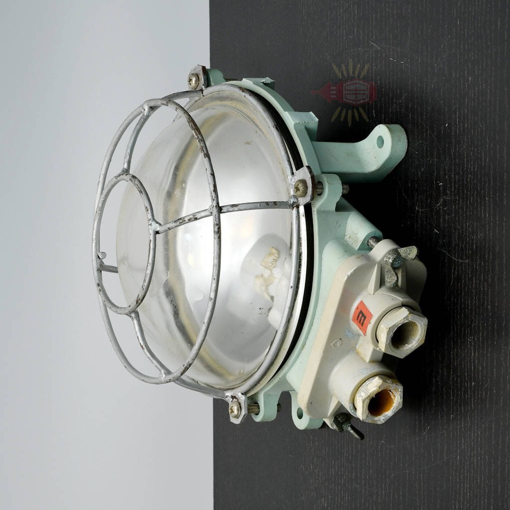 - SL 11871 3 rotated Authentic Vintage Fibreglass Ship Bulkhead Light
