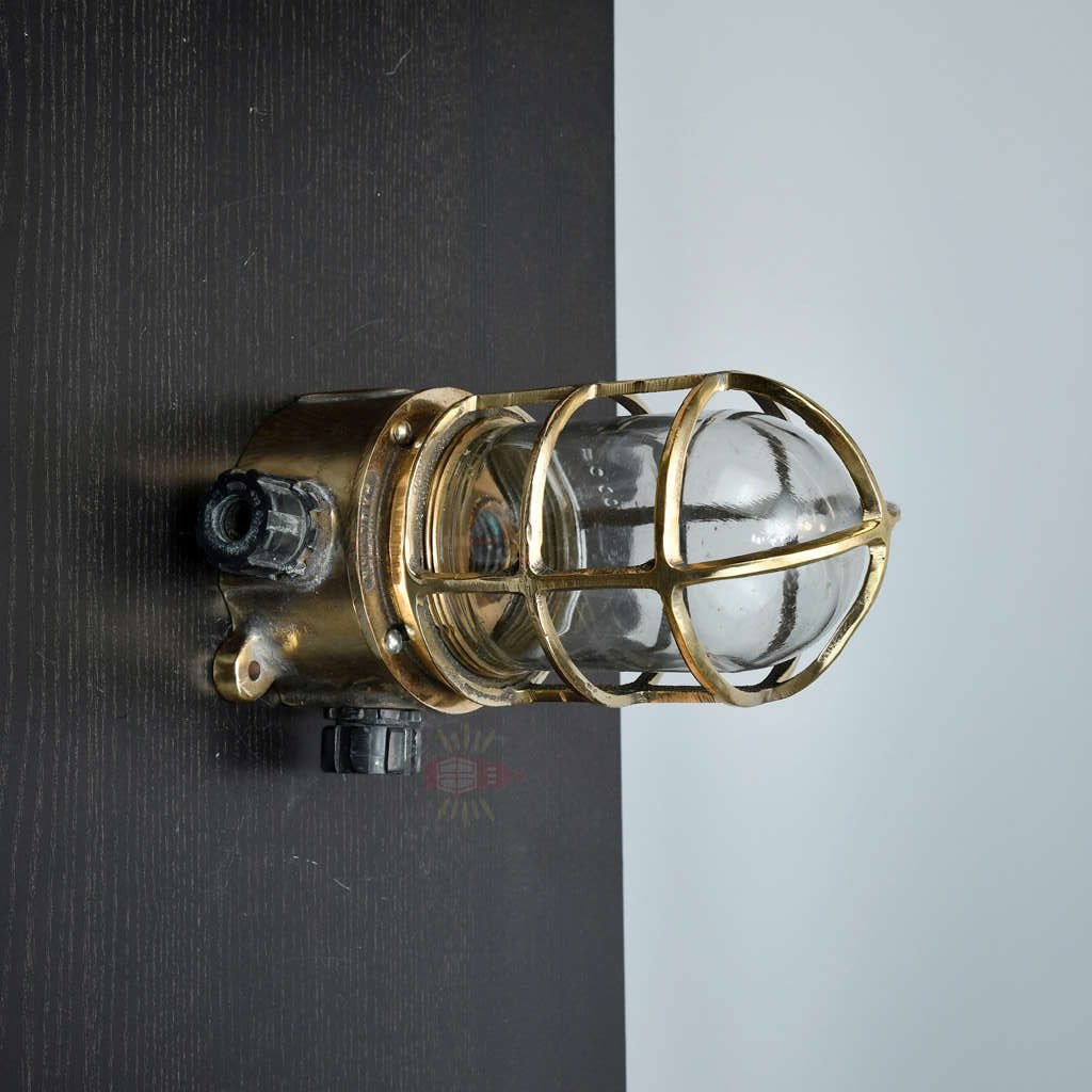 - SL 125 rotated Vintage Bronze PAULUHN Bulkhead Light – Authentic USA Marine Dock Lamp