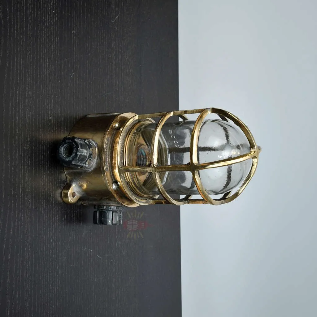 - SL 125 rotated Vintage Bronze PAULUHN Bulkhead Light – Authentic USA Marine Dock Lamp
