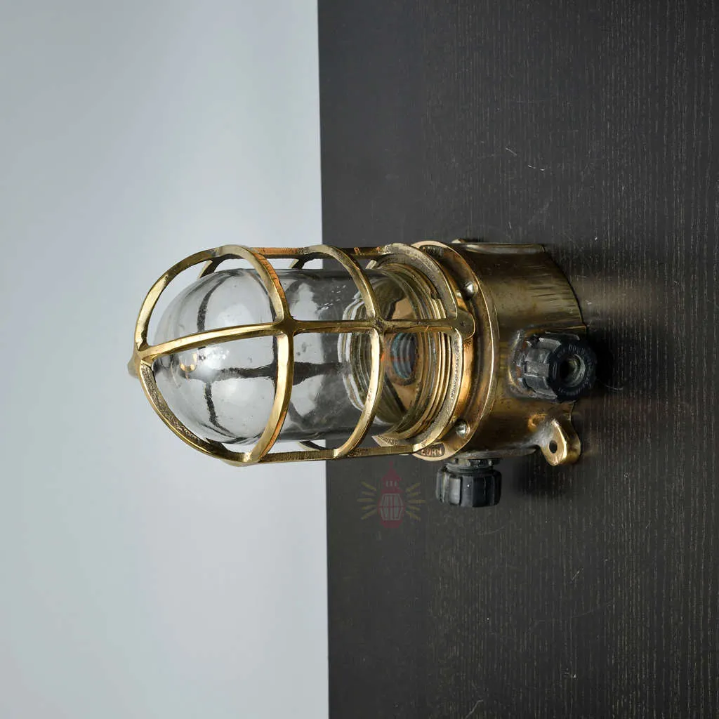 - SL 125 2 Vintage Bronze PAULUHN Bulkhead Light – Authentic USA Marine Dock Lamp