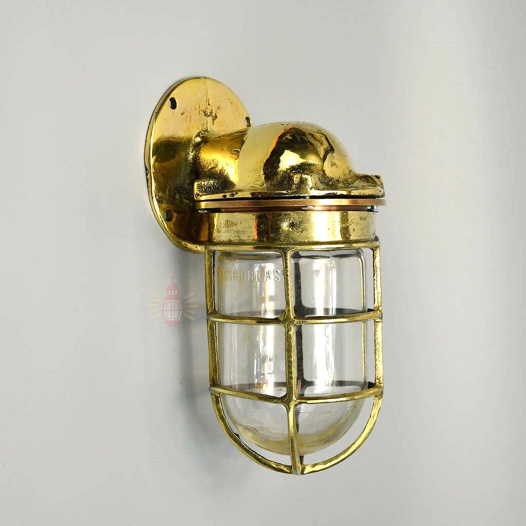 - SL 12645 Authentic Vintage Brass 90 Degree Nautical Wall Light