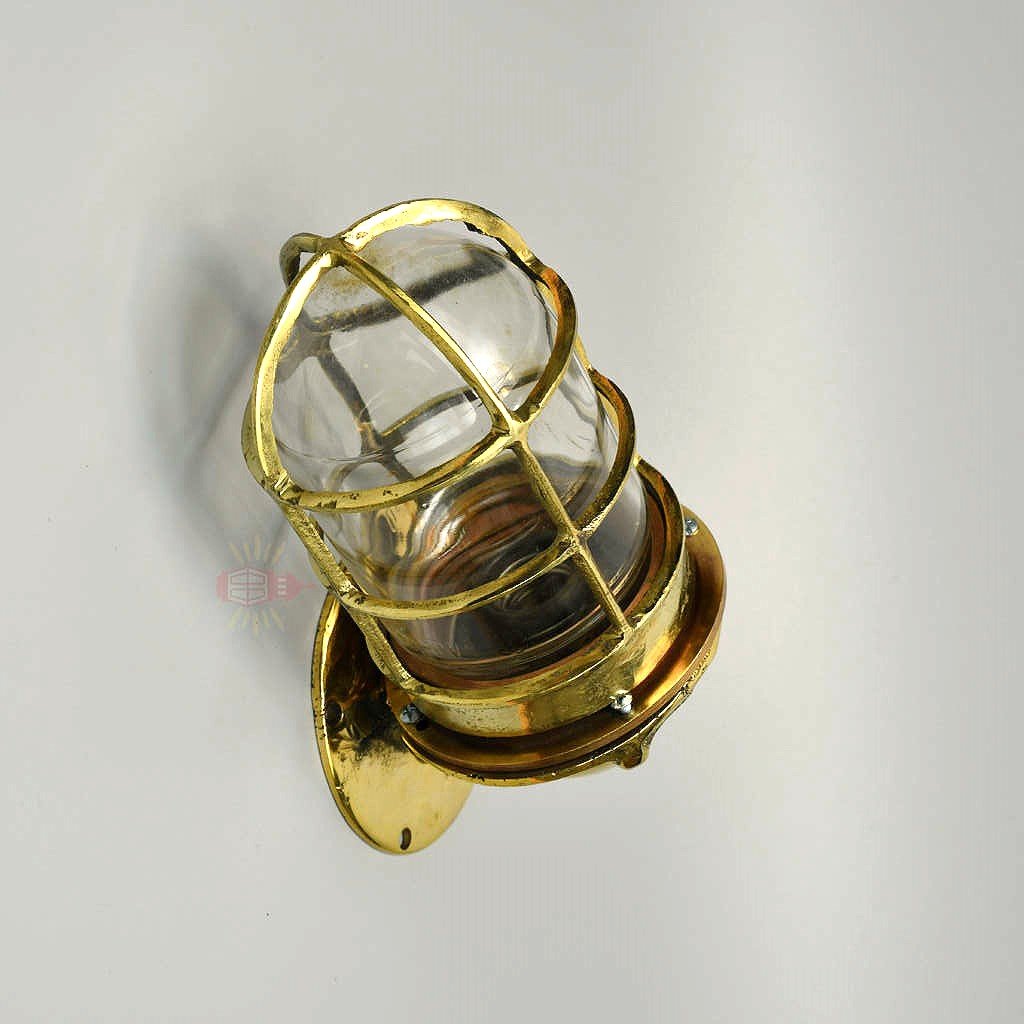 - SL 12645 3 Authentic Vintage Brass 90 Degree Nautical Wall Light