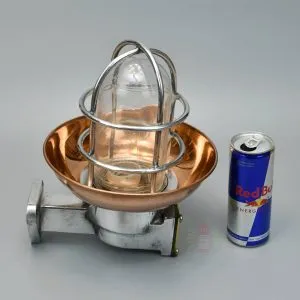 - SL 13133 6 Vintage Aluminium Bulkhead Light with Copper Shade – Salvaged Nautical Wall Light