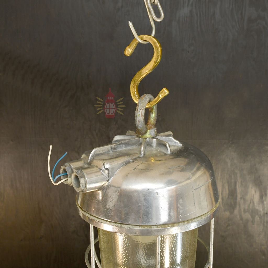 - SL 71 4 Vintage Aluminium Cage Pendant Light Nautical