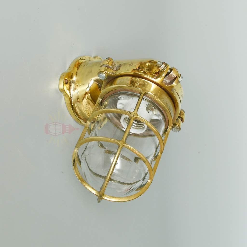 - SL 10758 2 rotated Nautical Brass Bulkhead Wall Lantern – Heavy Brass
