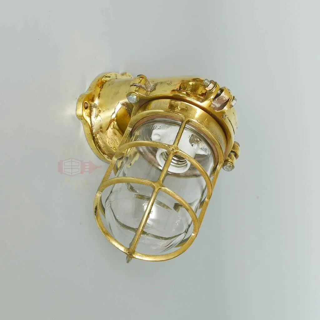 - SL 10758 2 rotated Nautical Brass Bulkhead Wall Lantern – Heavy Brass