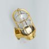 Vintage Brass Nautical Passage Light – Clear Glass Wall Mount