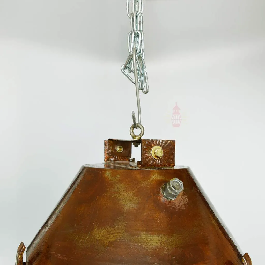 - SL 10787 3 Vintage Iron Cargo Pendant Light – Authentic Ship Hanging Lamp