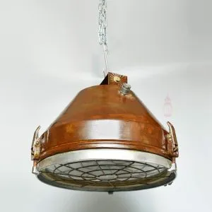 Vintage Iron Cargo Pendant Light – Authentic Ship Hanging Lamp
