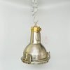 Authentic Vintage Brass Hook Stainless Steel Cargo Pendant Light