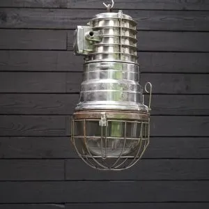 Massive Vintage Aluminium Cargo Deck Pendant – Uncaged Nautical Giant