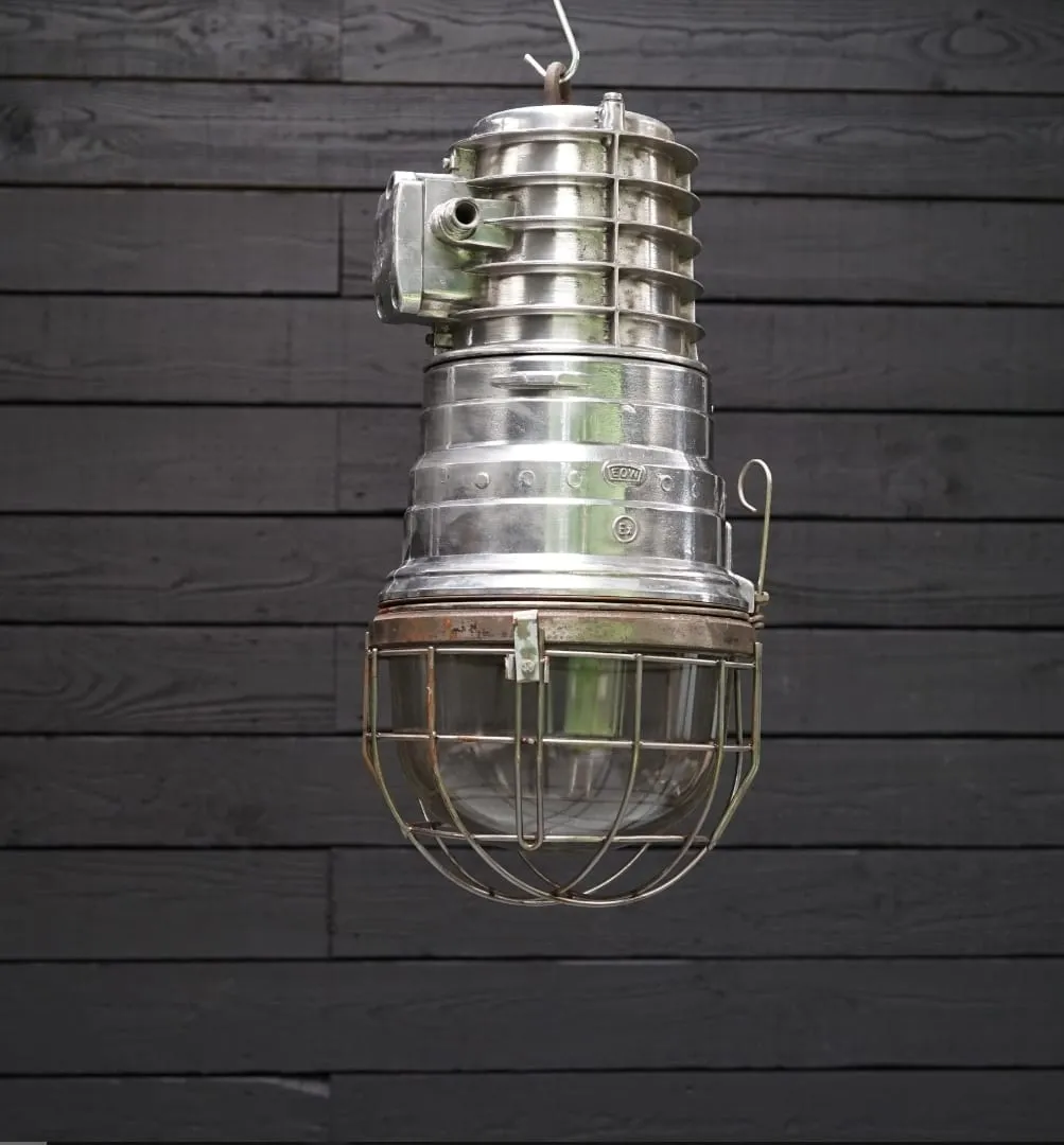 - SL 10801 1 Massive Vintage Aluminium Cargo Deck Pendant – Uncaged Nautical Giant