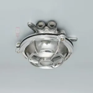 - SL 10985 4 Authentic Vintage Polished Aluminium Nautical Dome Light