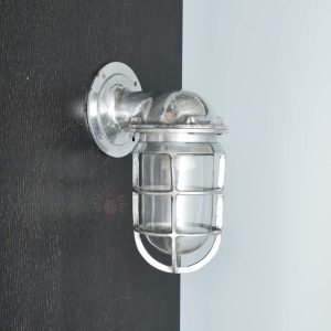 Authentic Vintage Polished Aluminium Nautical Wall Light