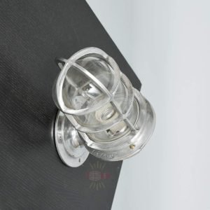 Authentic Vintage Polished Aluminium Nautical Wall Light