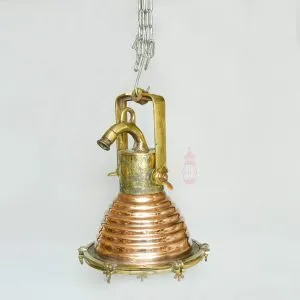 Authentic Vintage Wiska Copper Pendant Spot Light – Nautical Hanging Salvage