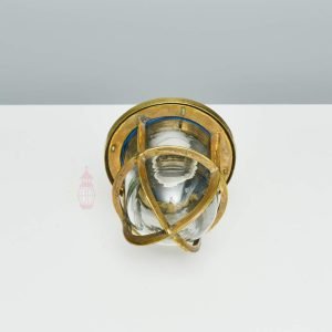 - SL 11785 3 Authentic Vintage Polished Brass 90 Degree Nautical Wall Ligh