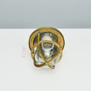 - SL 11785 3 Authentic Vintage Polished Brass 90 Degree Nautical Wall Ligh