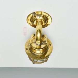 - SL 11785 6 Authentic Vintage Polished Brass 90 Degree Nautical Wall Ligh
