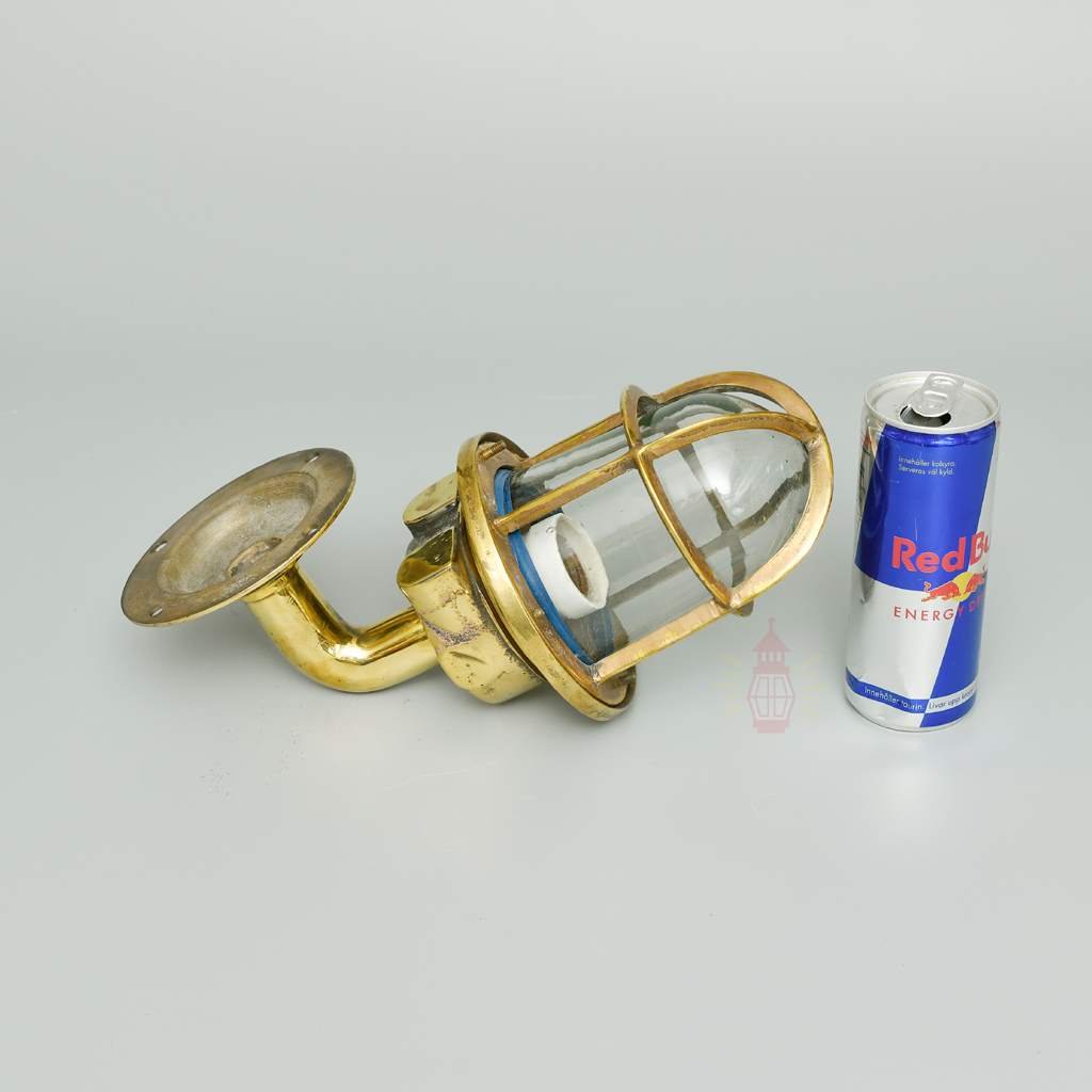 - SL 11785 7 Authentic Vintage Polished Brass 90 Degree Nautical Wall Ligh