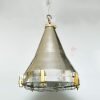 Authentic Large Vintage Stainless Steel Nautical Pendant Light