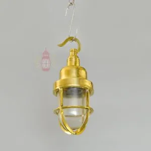 - SL 11805 4 Authentic Polished Brass Hanging Lamp – Vintage Nautical Pendant