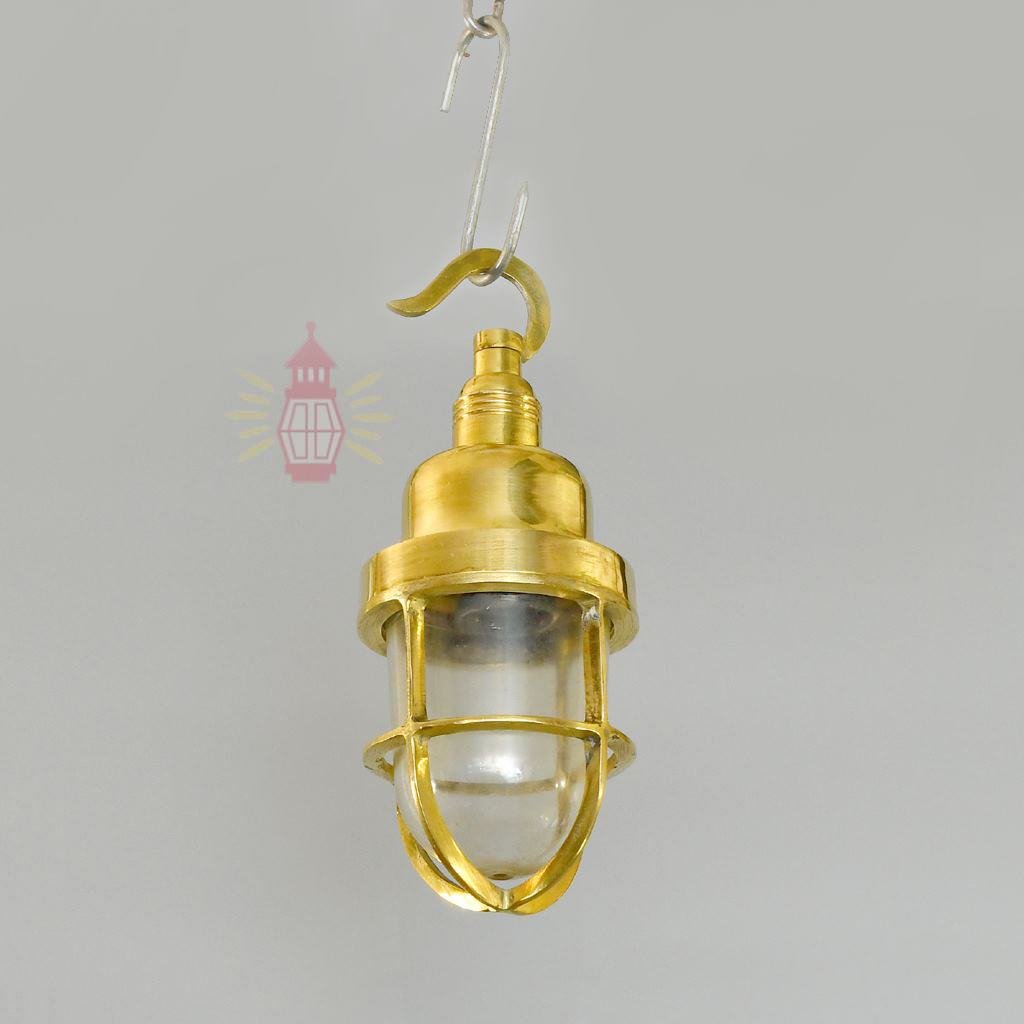 - SL 11805 4 Authentic Polished Brass Hanging Lamp – Vintage Nautical Pendant