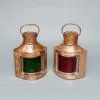 - SL 11810 1 Authentic Polished Copper Port and Starboard Lanterns Pair – Vintage Nautical Oil Lamps
