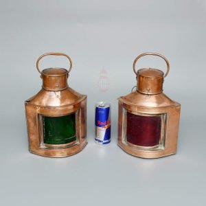 - SL 11810 3 Authentic Polished Copper Port and Starboard Lanterns Pair – Vintage Nautical Oil Lamps