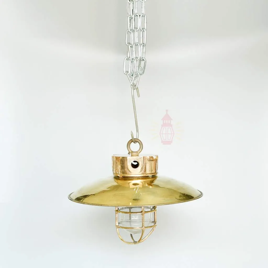 - SL 11817 1 Authentic Vintage Bronze Pendant Light with Brass Shade – Nautical Salvage