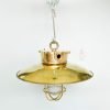Authentic Vintage Bronze Pendant Light with Brass Shade – Nautical Salvage