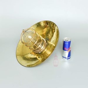 Authentic Vintage Bronze Pendant Light with Brass Shade – Nautical Salvage