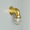 Authentic Small Brass Nautical Wall Light – Vintage Marine Salvage
