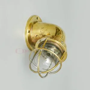 - SL 11827 2 Authentic Small Brass Nautical Wall Light – Vintage Marine Salvage
