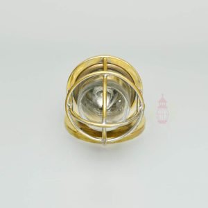 Authentic Small Brass Nautical Wall Light – Vintage Marine Salvage