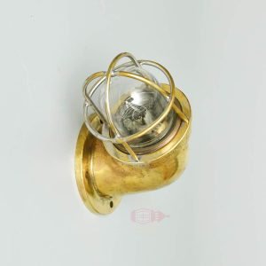 Authentic Small Brass Nautical Wall Light – Vintage Marine Salvage