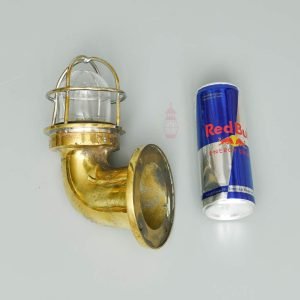 Authentic Small Brass Nautical Wall Light – Vintage Marine Salvage